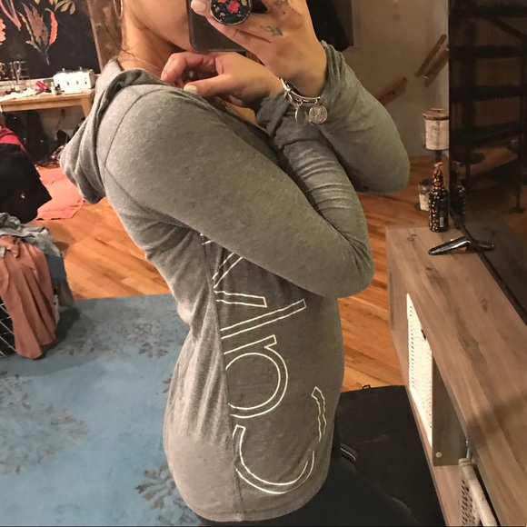 CALVIN KLEIN HOODED LONG SLEEVE TOP - Picture 4 of 4